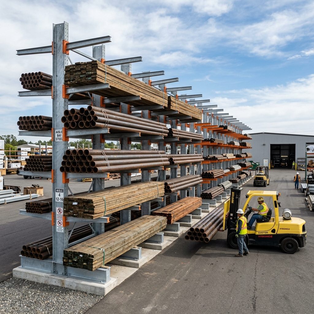 Lumber & Steel Storage — Cantilever Racking